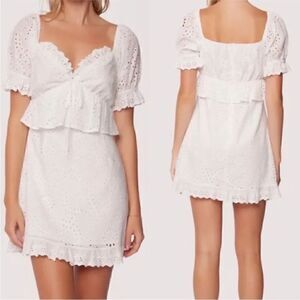 Lost + Wander Petals of The Sky Dress White Size Small